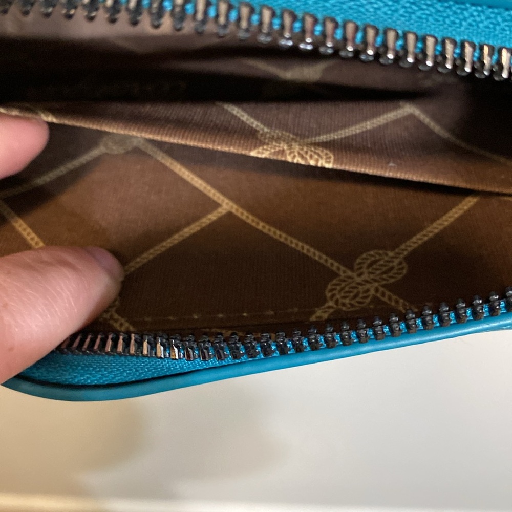 Wrangler Blue and Brown Southwestern Tote Bag, purse, and wallet set(Best offer) - Picture 14 of 16